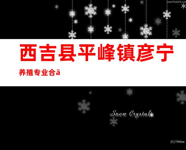 西吉县平峰镇彦宁养殖专业合作社