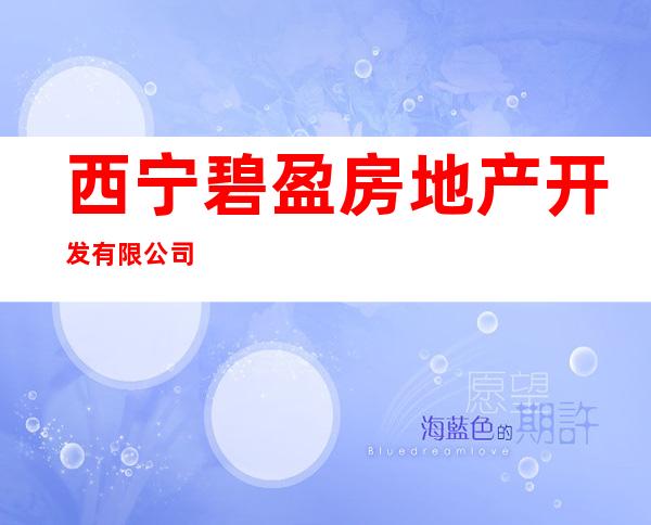 西宁碧盈房地产开发有限公司