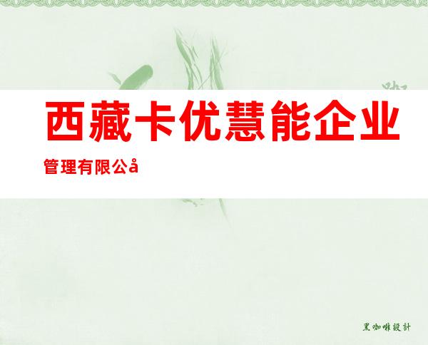西藏卡优慧能企业管理有限公司