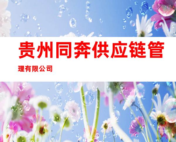 贵州同奔供应链管理有限公司