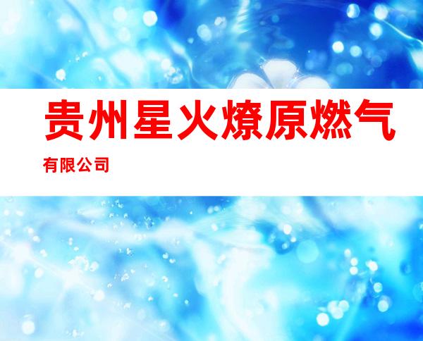 贵州星火燎原燃气有限公司