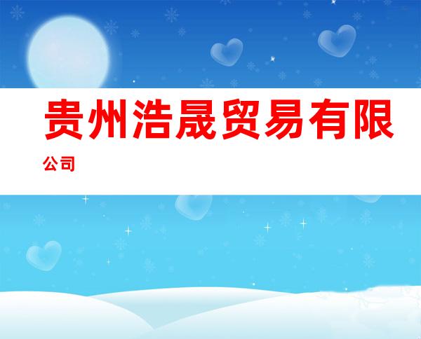 贵州浩晟贸易有限公司