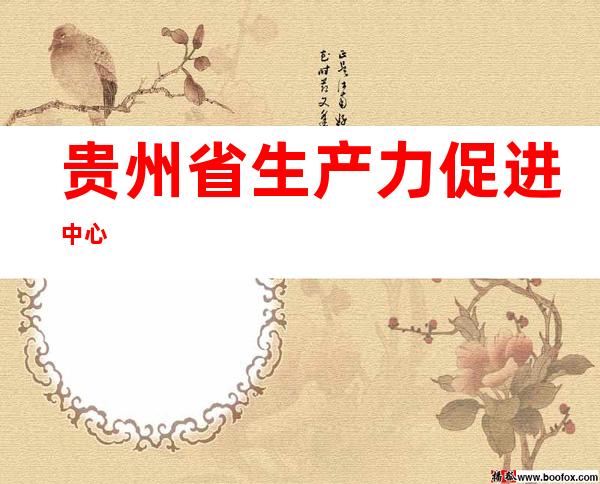 贵州省生产力促进中心