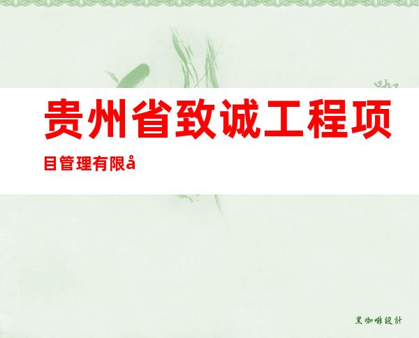 贵州省致诚工程项目管理有限公司