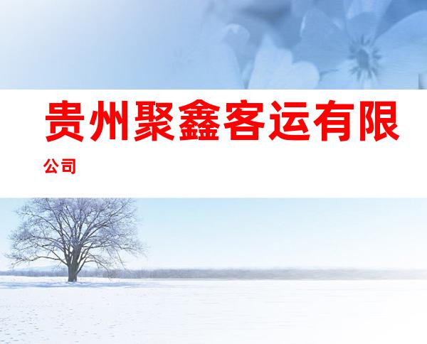 贵州聚鑫客运有限公司