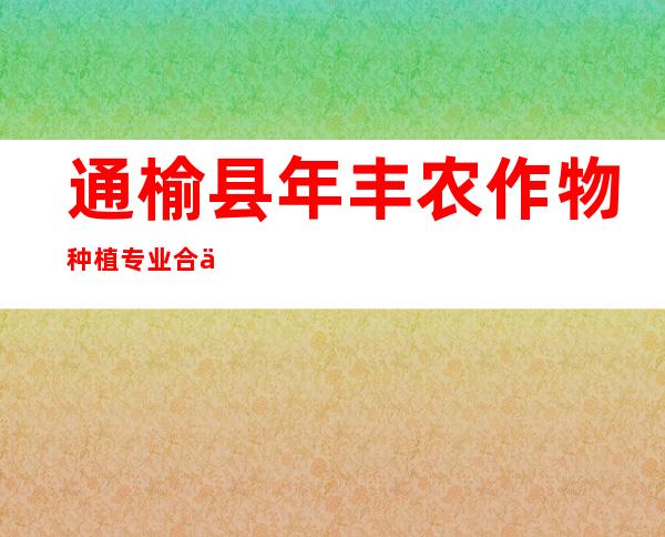 通榆县年丰农作物种植专业合作社
