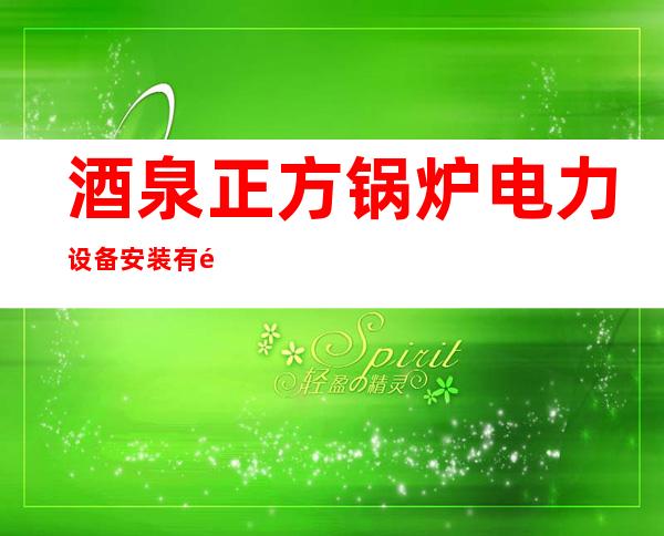 酒泉正方锅炉电力设备安装有限公司