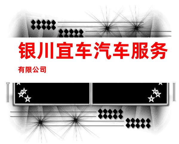 银川宜车汽车服务有限公司
