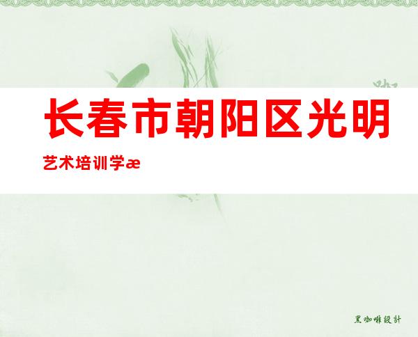 长春市朝阳区光明艺术培训学校