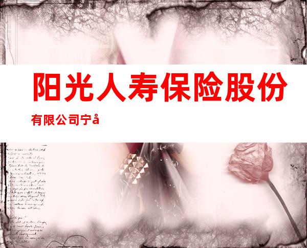 阳光人寿保险股份有限公司宁夏分公司