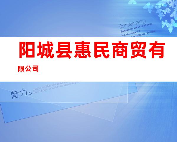 阳城县惠民商贸有限公司