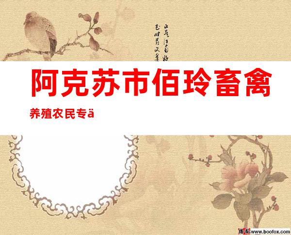 阿克苏市佰玲畜禽养殖农民专业合作社