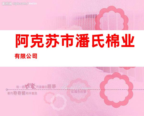 阿克苏市潘氏棉业有限公司
