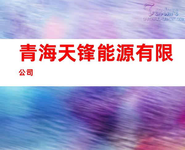 青海天锋能源有限公司