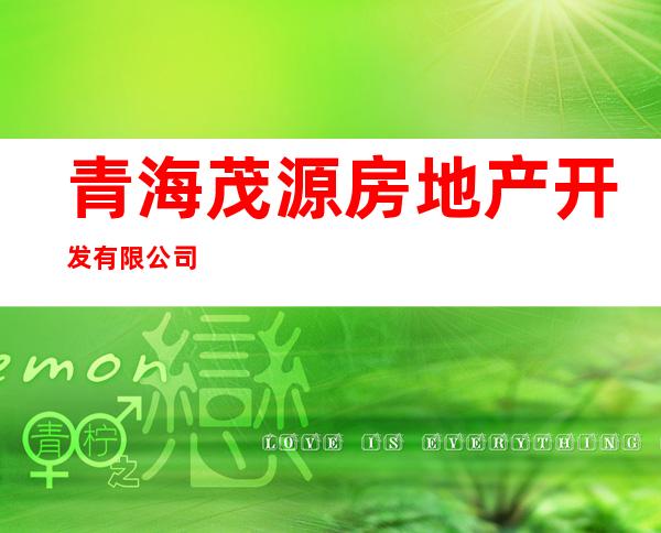 青海茂源房地产开发有限公司