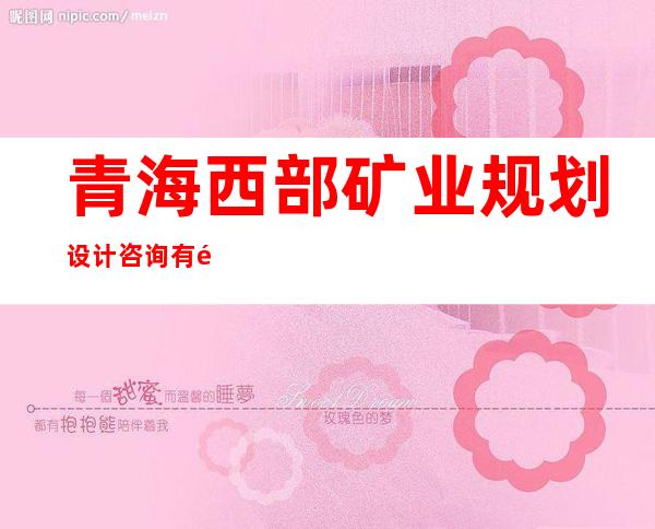 青海西部矿业规划设计咨询有限公司