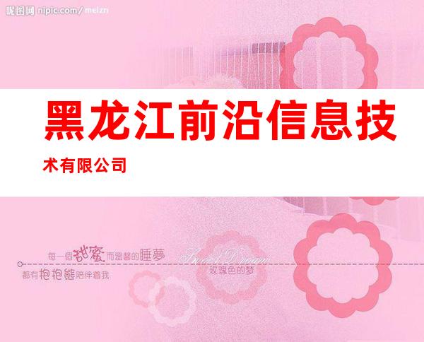 黑龙江前沿信息技术有限公司