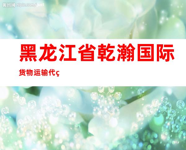 黑龙江省乾瀚国际货物运输代理有限公司
