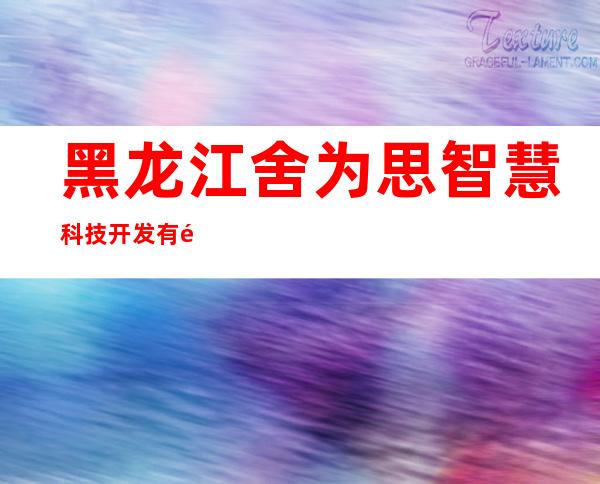 黑龙江舍为思智慧科技开发有限公司